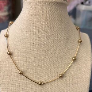 Monet Vintage Chain Necklace with GoldTone Beads.